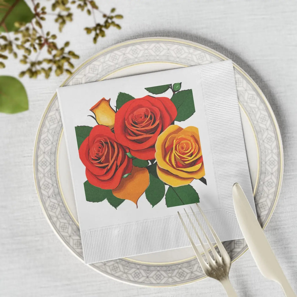 White Coined Napkins - Party Table Essentials - DipaliZ