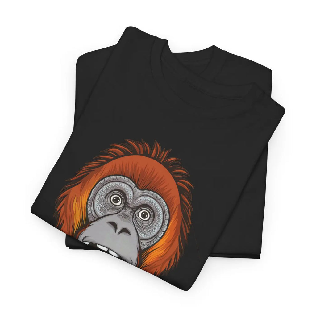Orangutan's Face Cotton Tee - Unisex Deluxe Fit - DipaliZ