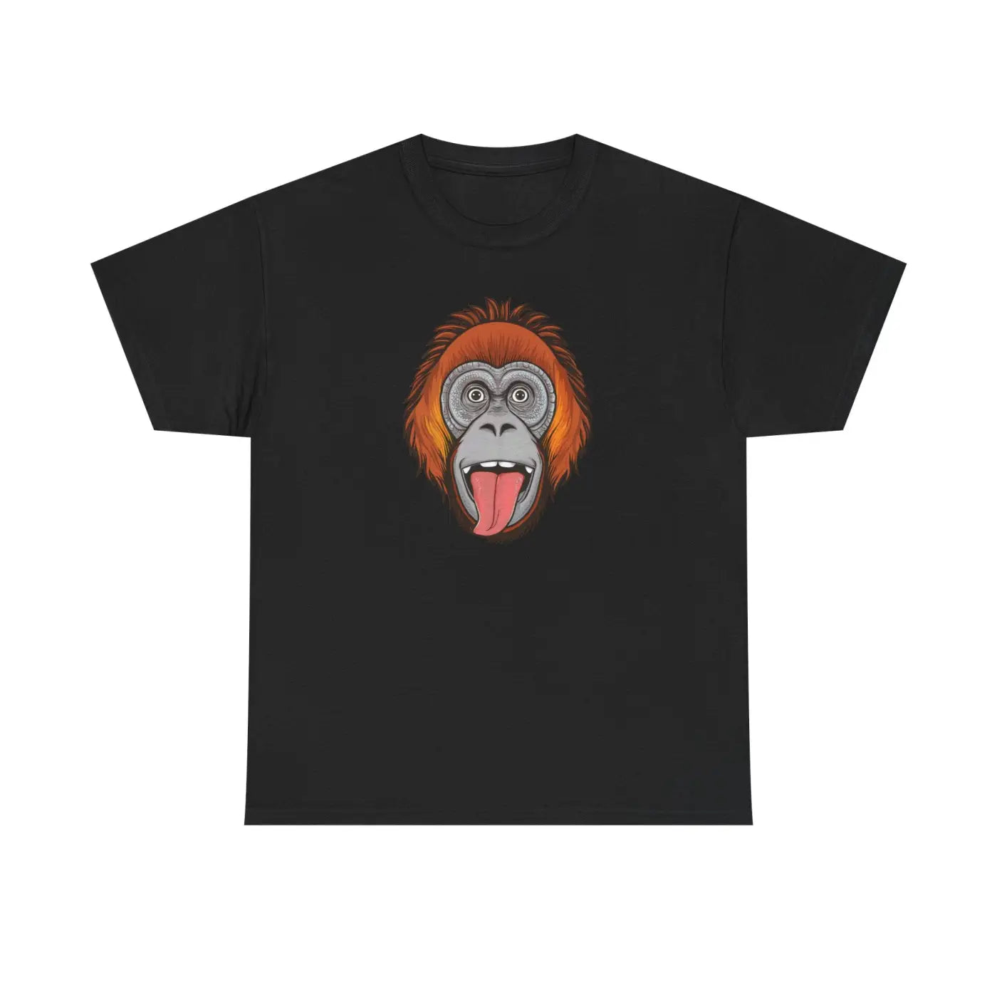 Orangutan's Face Cotton Tee - Unisex Deluxe Fit - DipaliZ