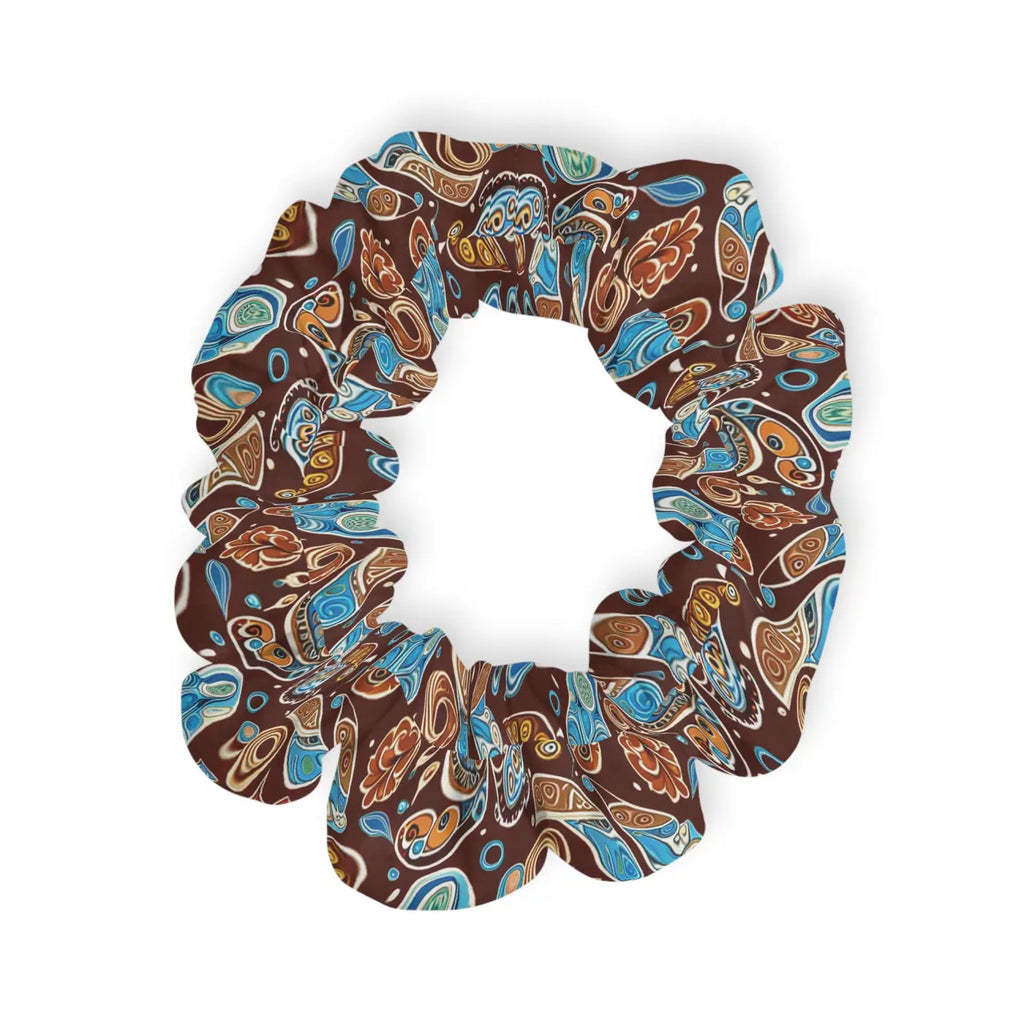 Custom Paisley Brown Scrunchie - Stylish Hair Accessories - DipaliZ