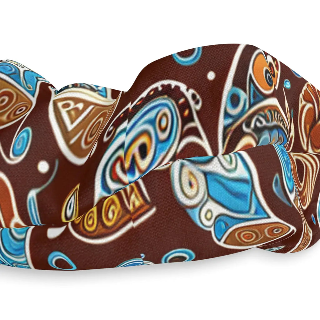 Custom Paisley Brown Scrunchie - Stylish Hair Accessories - DipaliZ
