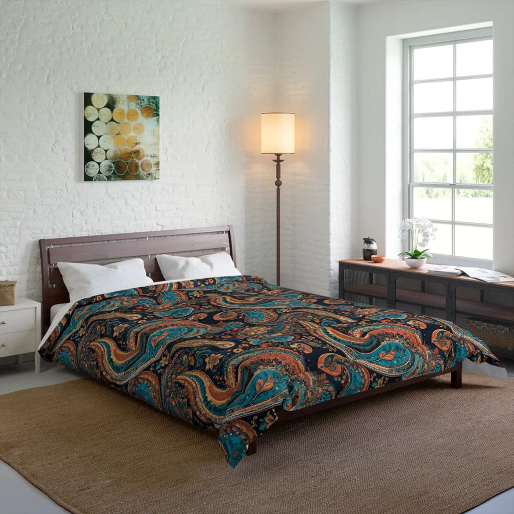 Paisley Pattern Comforter - Cozy Polyester Bedding - DipaliZ