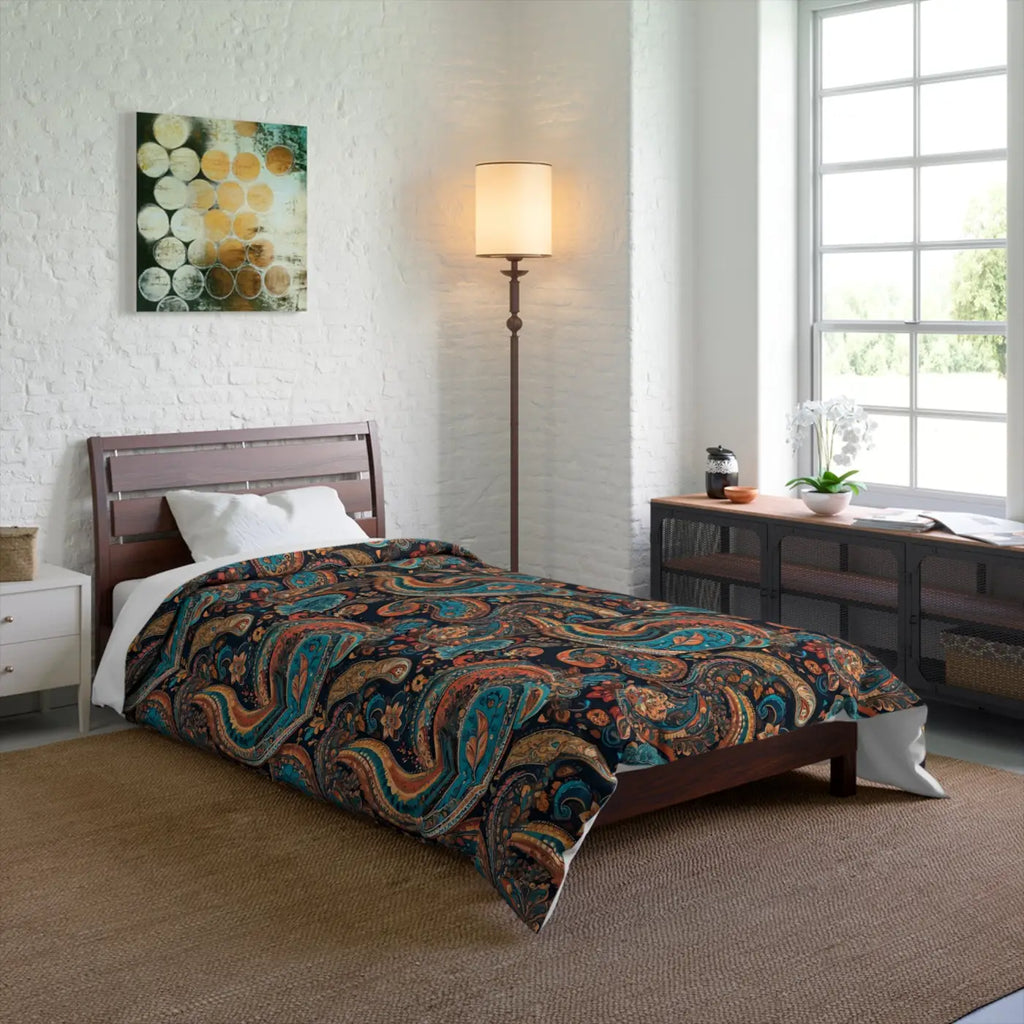Paisley Pattern Comforter - Cozy Polyester Bedding - DipaliZ