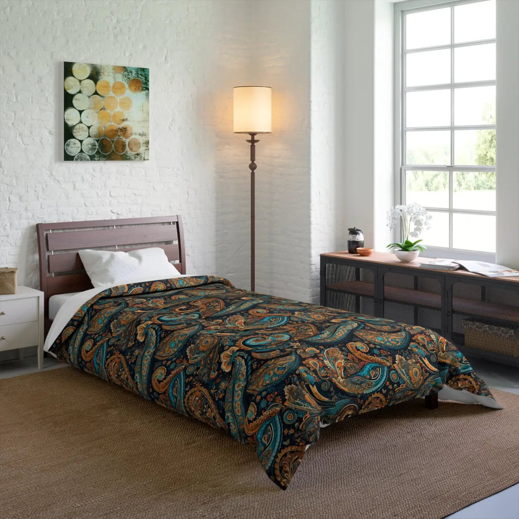 Paisley Pattern Polyester Comforters - Cozy Eco-Friendly - DipaliZ