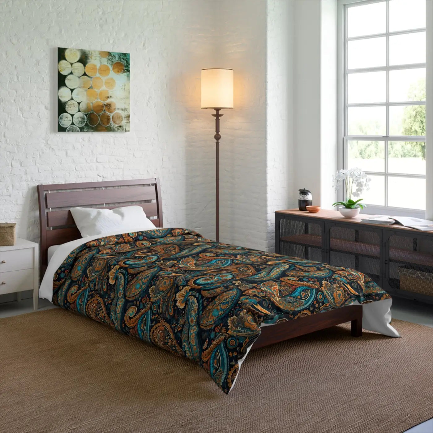 Paisley Pattern Polyester Comforters - Cozy Eco-Friendly - DipaliZ