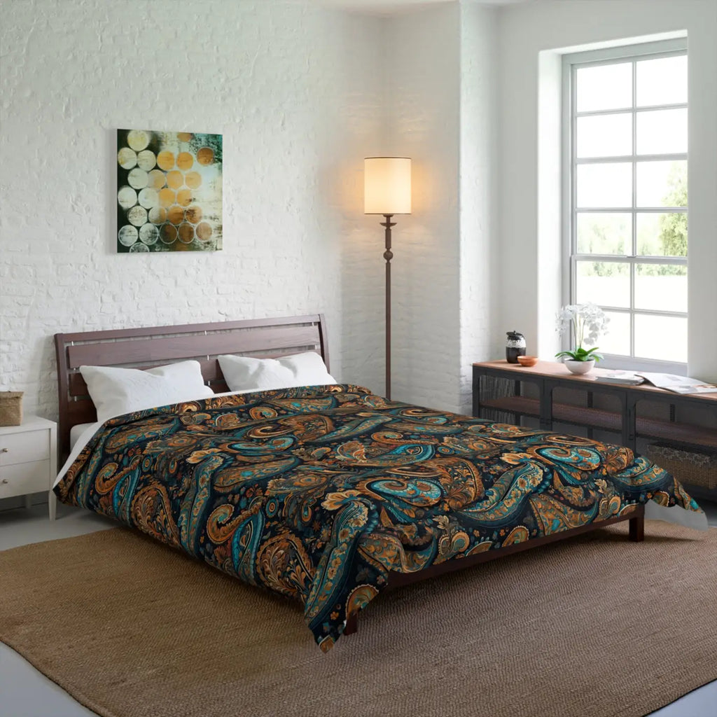 Paisley Pattern Polyester Comforters - Cozy Eco-Friendly - DipaliZ