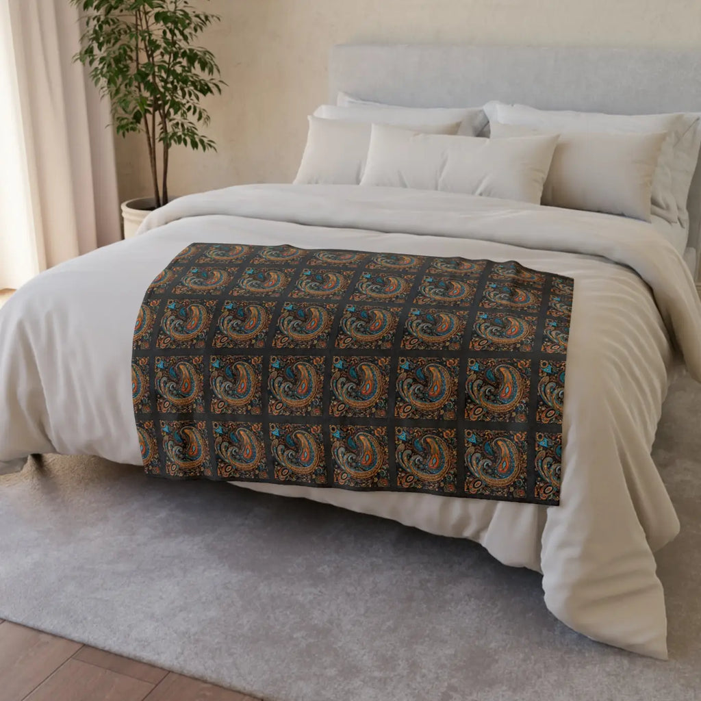 Soft Polyester Blanket - Paisley Pattern Design - DipaliZ