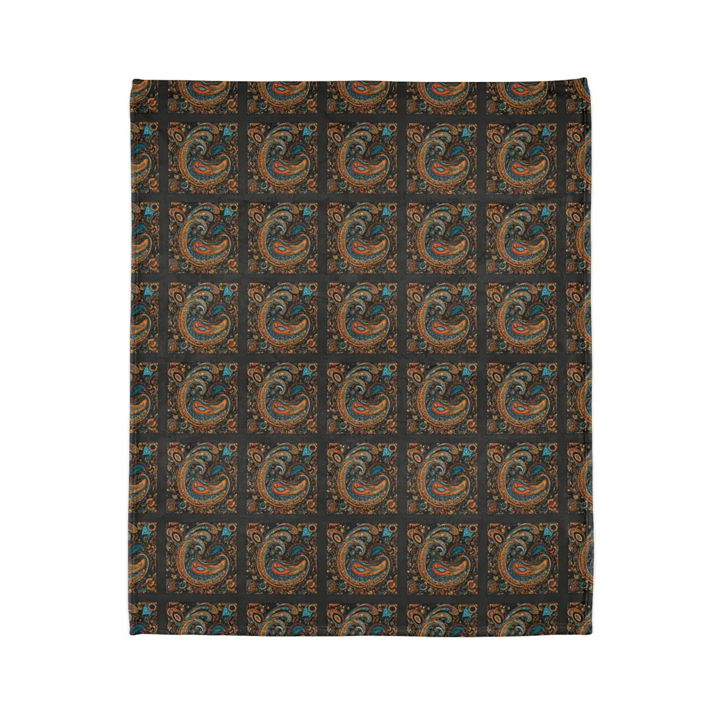 Soft Polyester Blanket - Paisley Pattern Design - DipaliZ