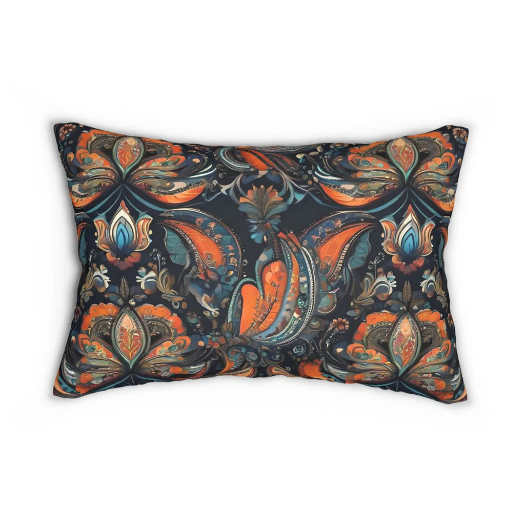 Paisley Spun Polyester Lumbar Pillow - Home Decor Essential - DipaliZ