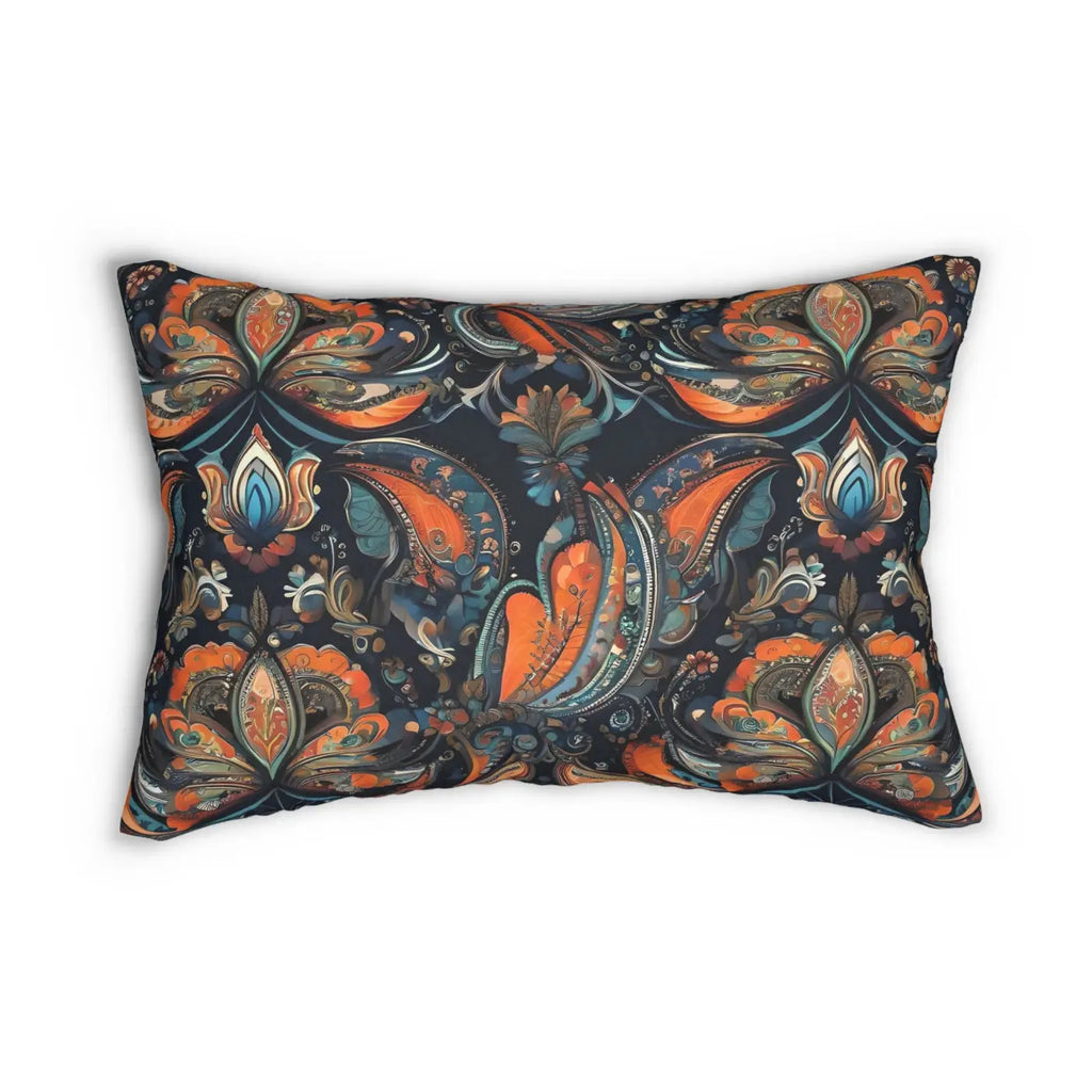 Paisley Spun Polyester Lumbar Pillow - Home Decor Essential - DipaliZ