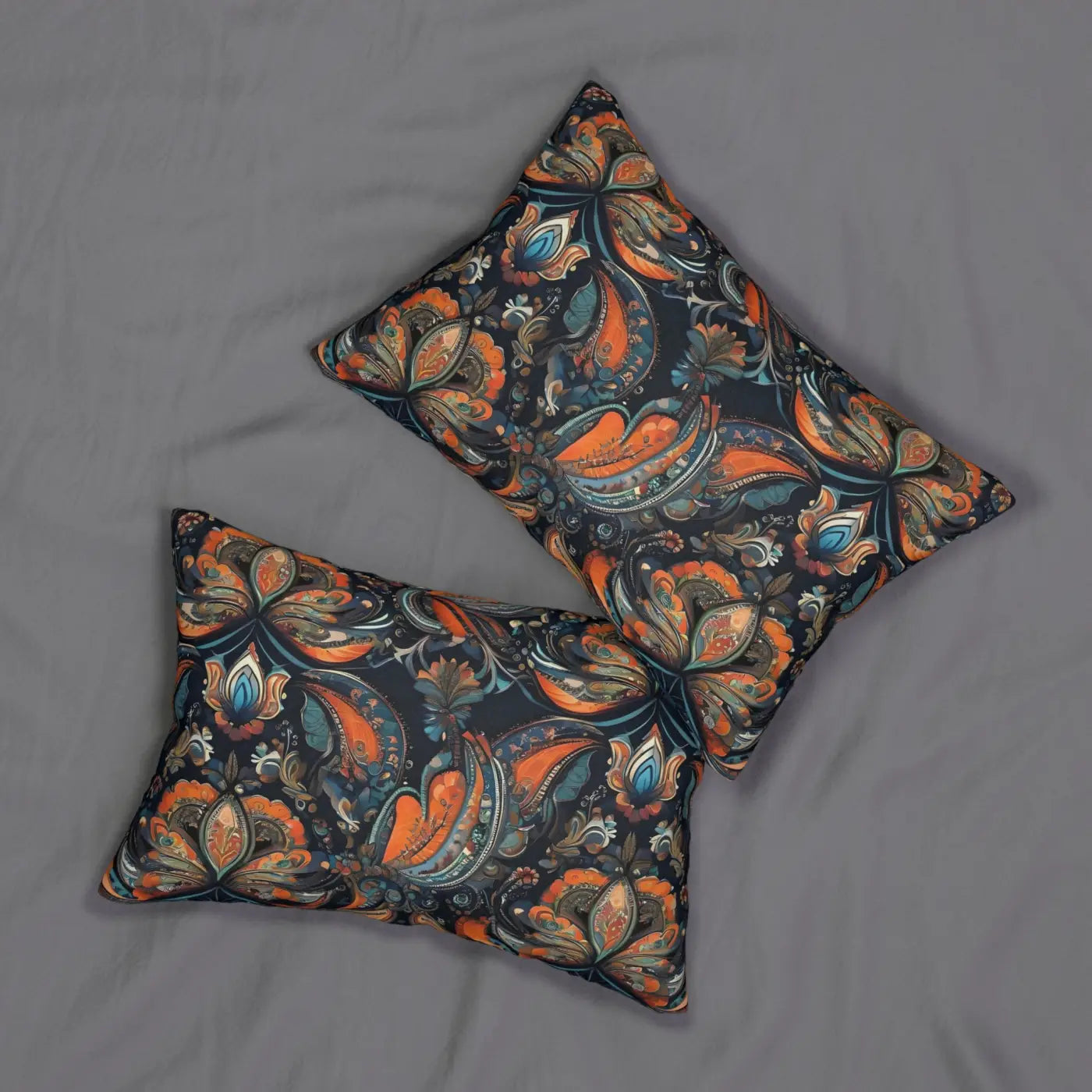 Paisley Spun Polyester Lumbar Pillow - Home Decor Essential - DipaliZ