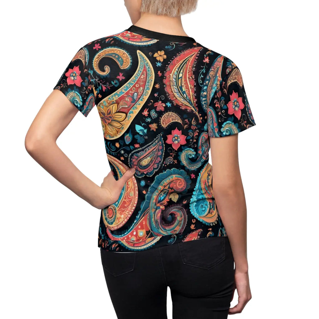 Paisley Pattern AOP Cut and Sew Tee - Women's - DipaliZ