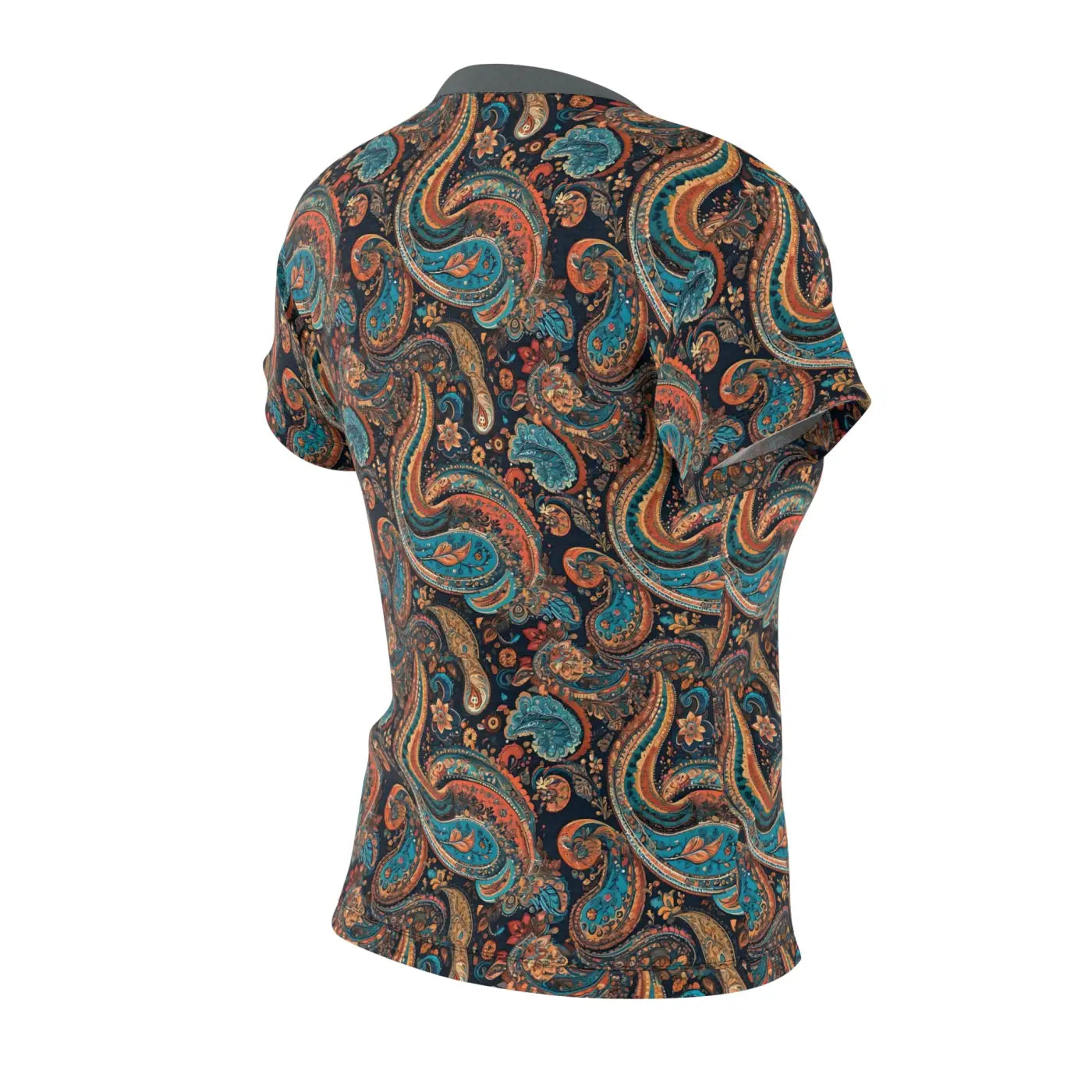 Paisley Pattern Tee - Polyester Women's Shirt - DipaliZ