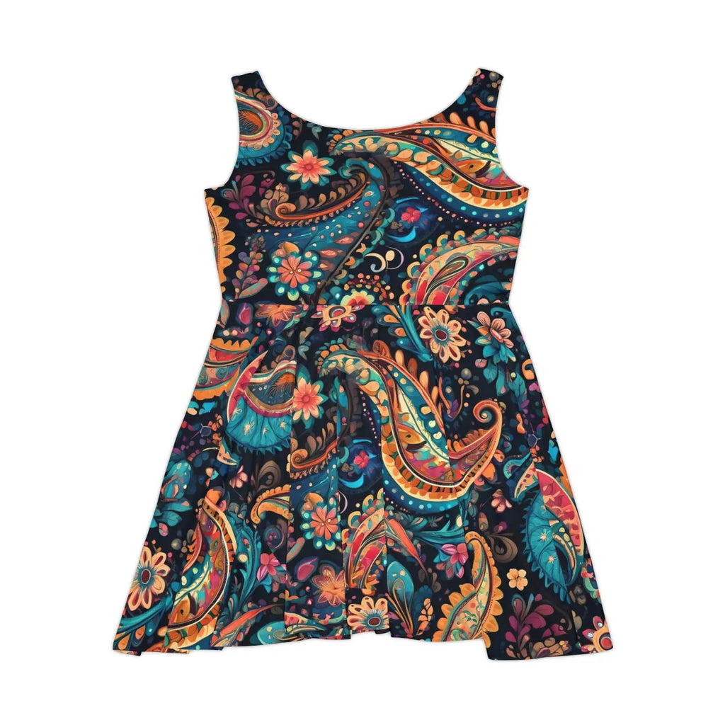 Paisley Skater Dress - Eco-Friendly Women's Style - DipaliZ