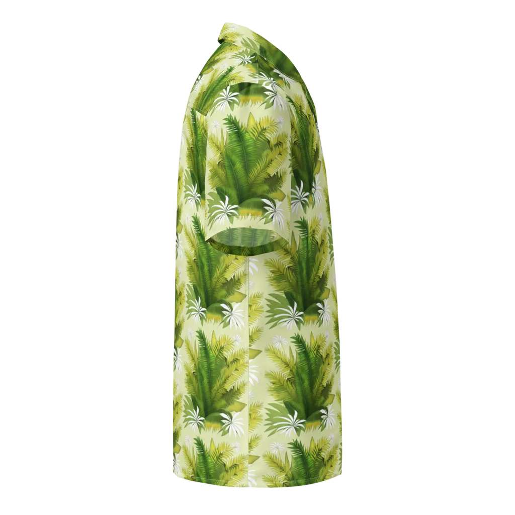 Unisex Button Shirt - Palm Leaves Tropical Vibe - DipaliZ