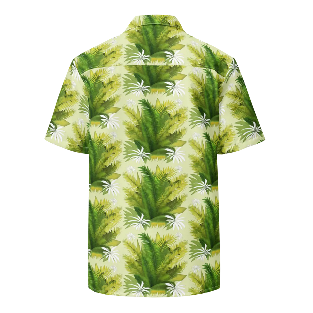 Unisex Button Shirt - Palm Leaves Tropical Vibe - DipaliZ