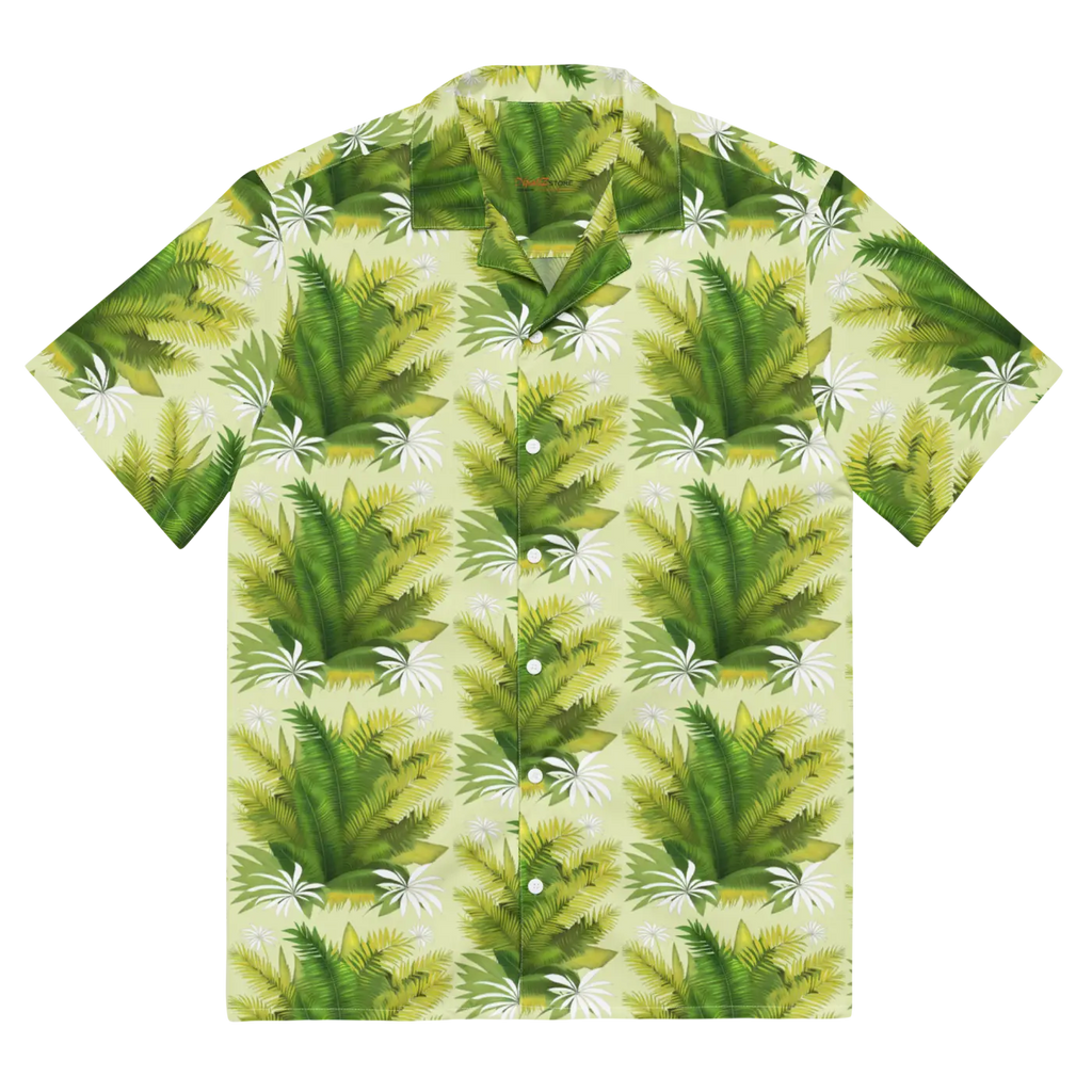 Unisex Button Shirt - Palm Leaves Tropical Vibe - DipaliZ