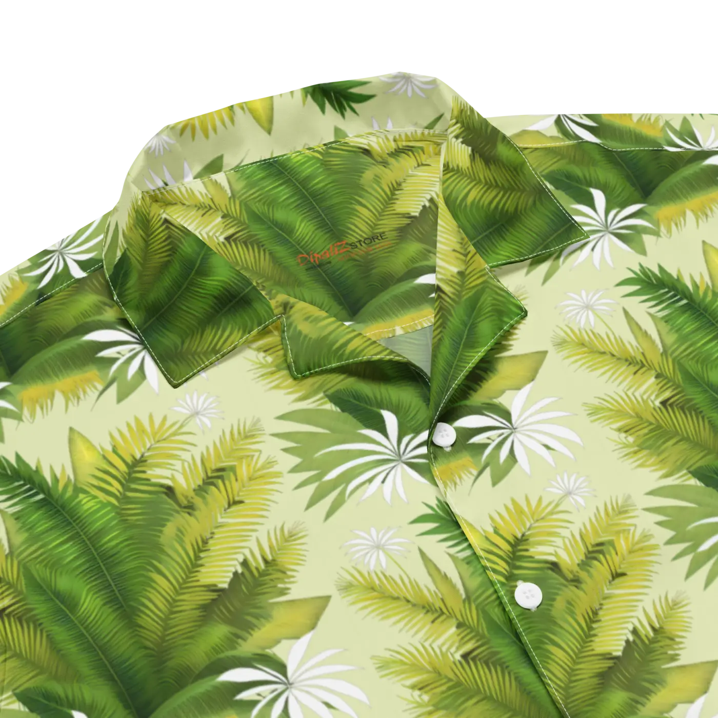 Unisex Button Shirt - Palm Leaves Tropical Vibe - DipaliZ