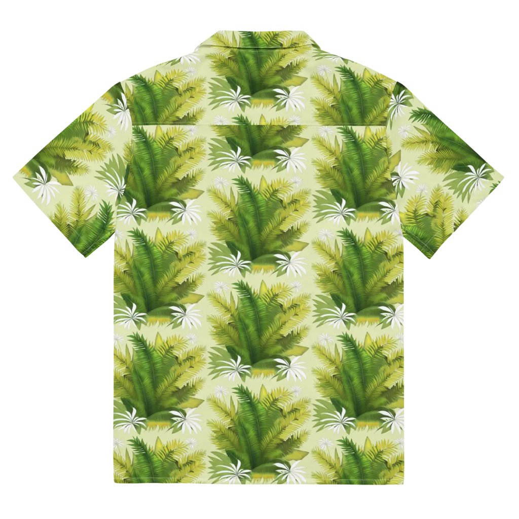Unisex Button Shirt - Palm Leaves Tropical Vibe - DipaliZ