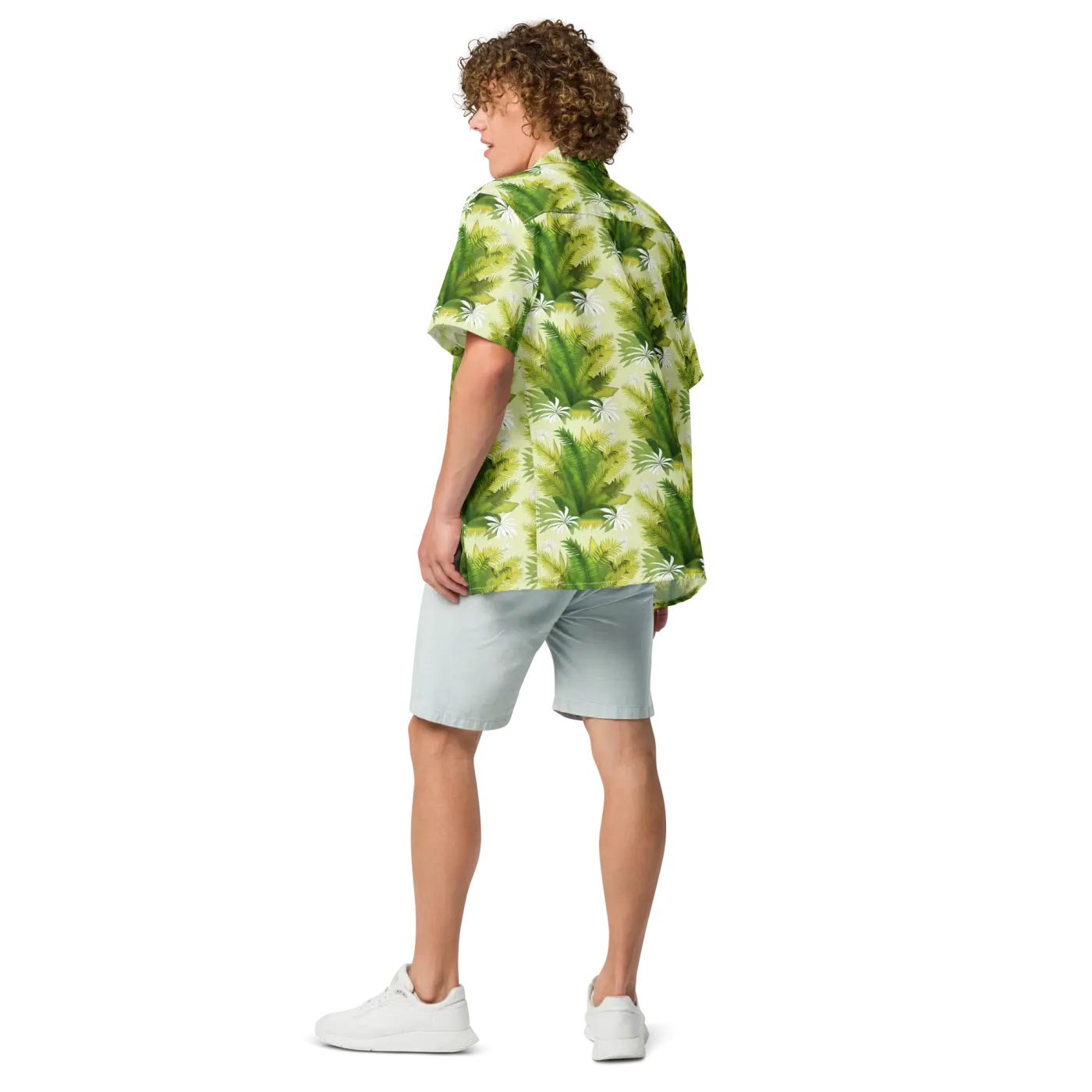 Unisex Button Shirt - Palm Leaves Tropical Vibe - DipaliZ