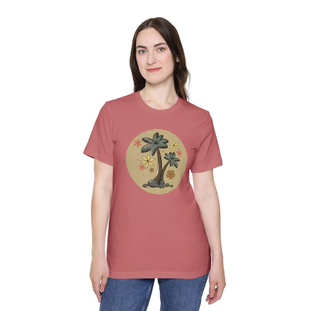 Unisex Deluxe Palm Tree T Shirt - Vacation Vibes - DipaliZ