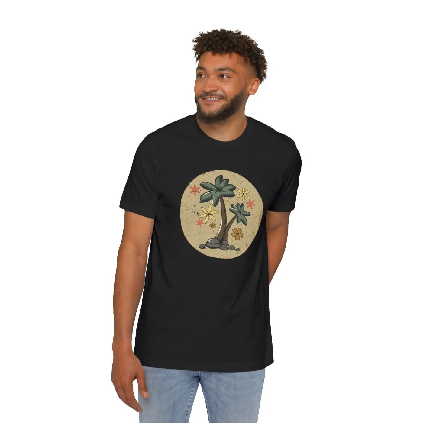 Unisex Deluxe Palm Tree T Shirt - Vacation Vibes - DipaliZ