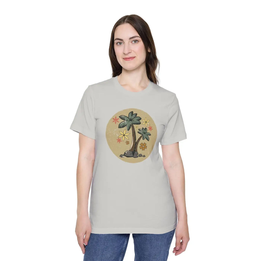 Unisex Deluxe Palm Tree T Shirt - Vacation Vibes - DipaliZ