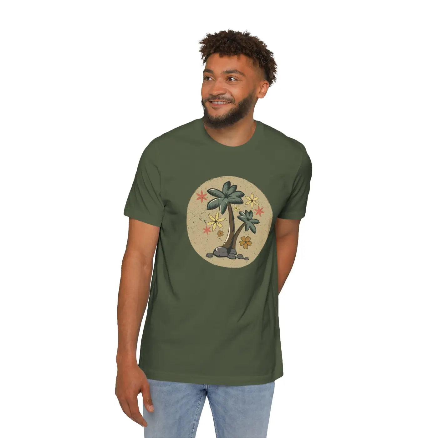Unisex Deluxe Palm Tree T Shirt - Vacation Vibes - DipaliZ