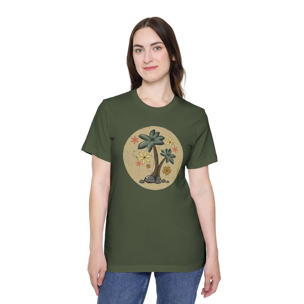 Unisex Deluxe Palm Tree T Shirt - Vacation Vibes - DipaliZ