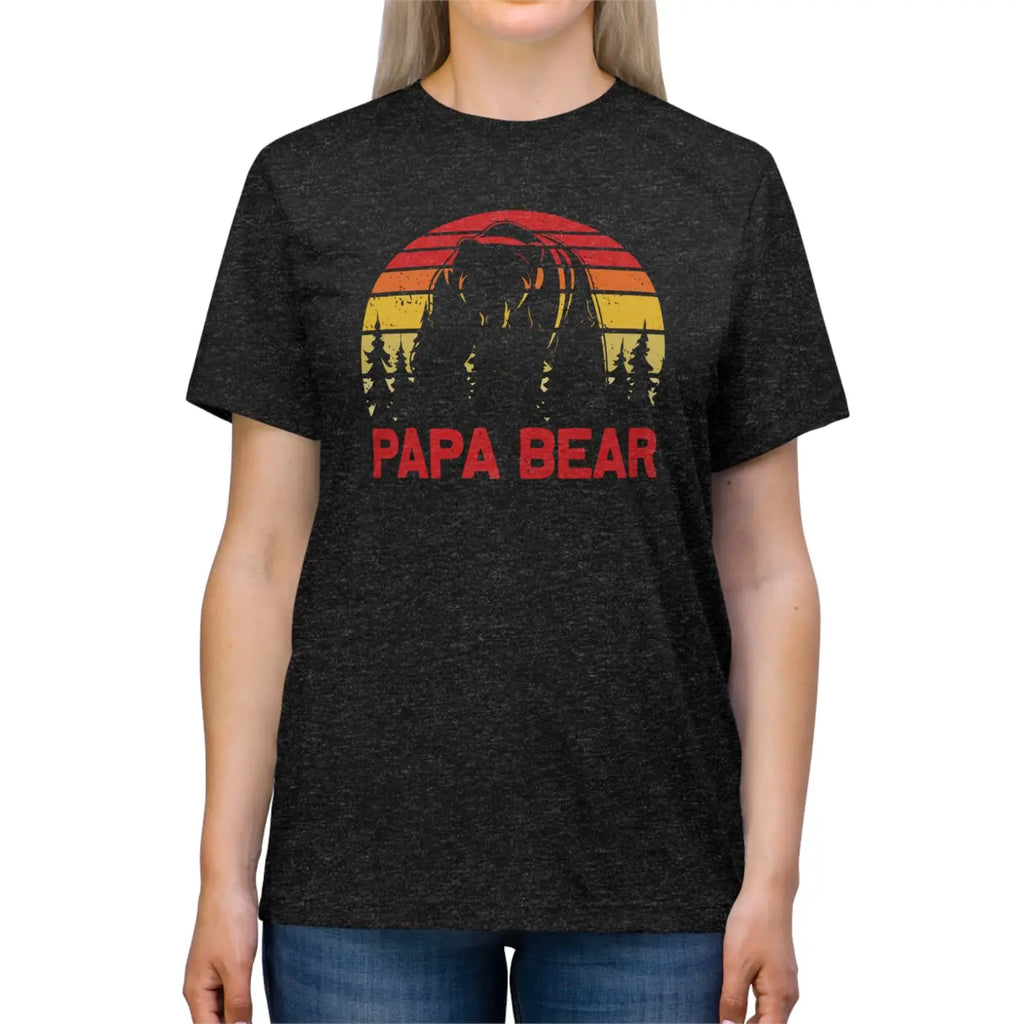 Papa Bear Unisex Triblend Tee - Bold Comfort Style - DipaliZ