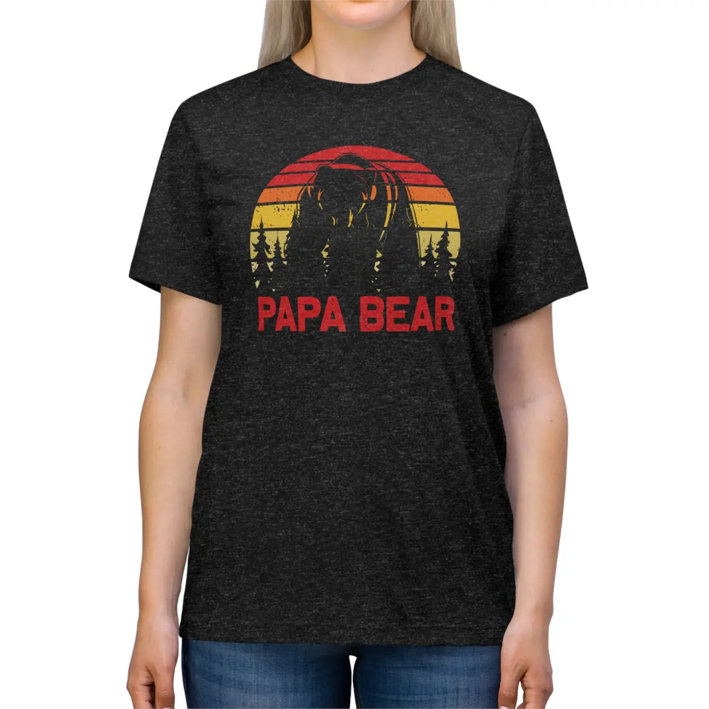 Papa Bear Unisex Triblend Tee - Bold Comfort Style - DipaliZ