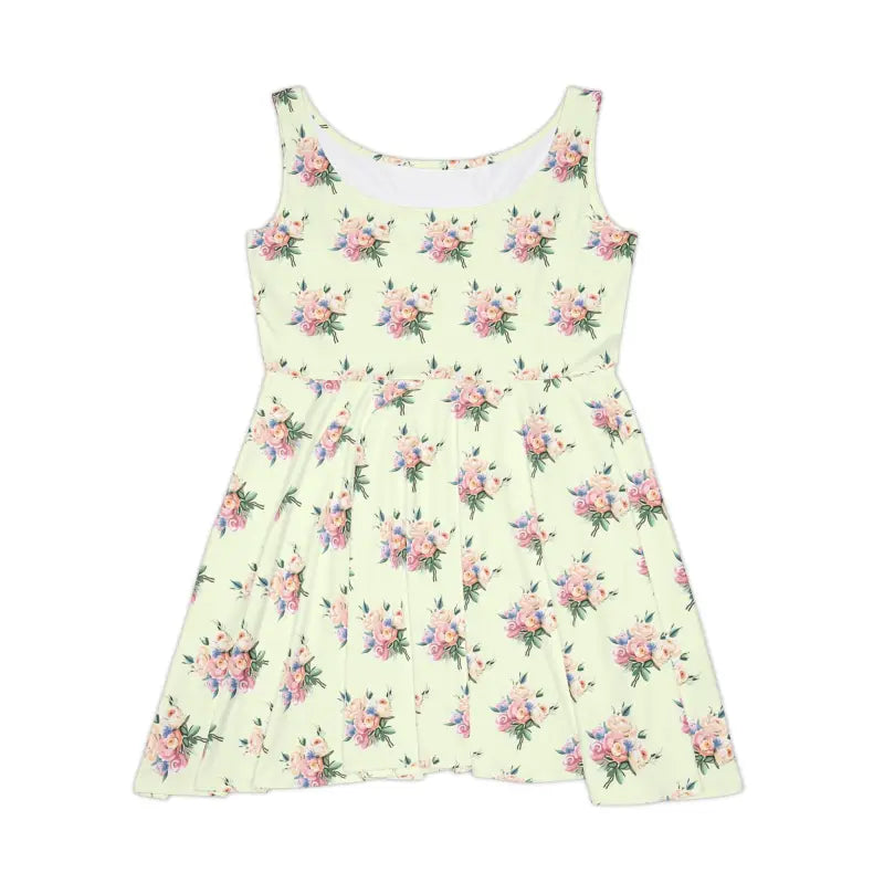 Pastel Delicate Flower Skater Dress - Romantic Twirl - DipaliZ