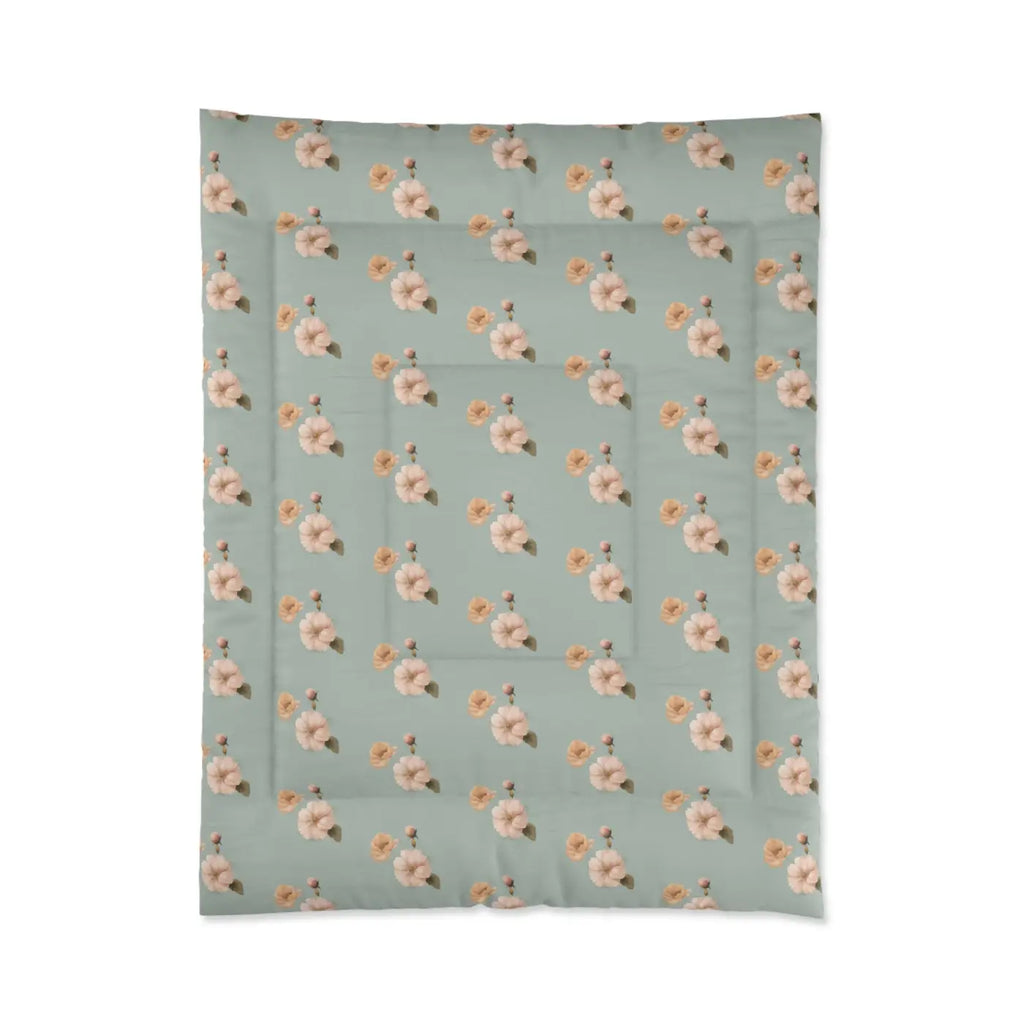 Pastel Flowers Comforter - Cozy Fluffy Bedding - DipaliZ
