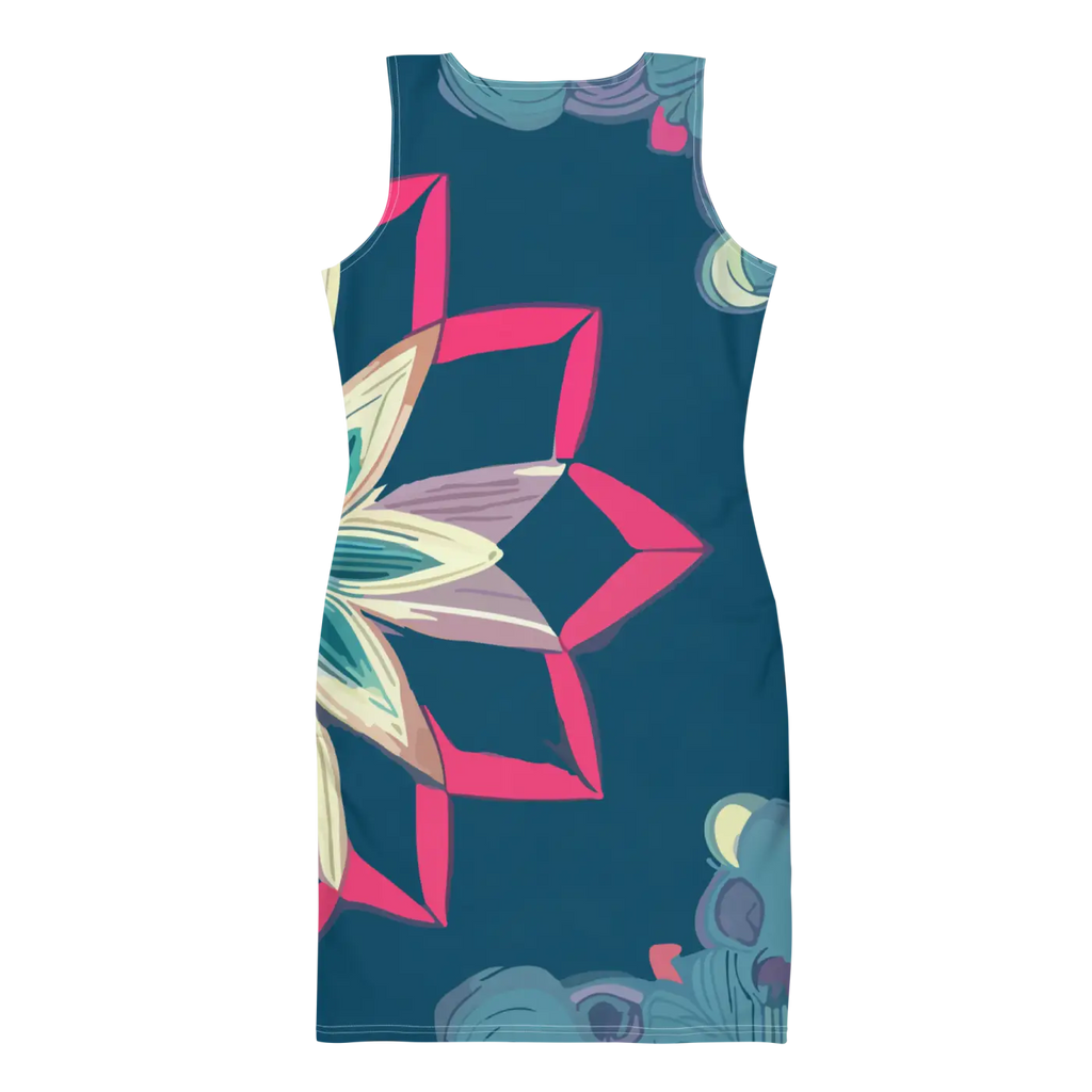 Blue Pattern Sew Dress - Sublimation Cut Style - DipaliZ