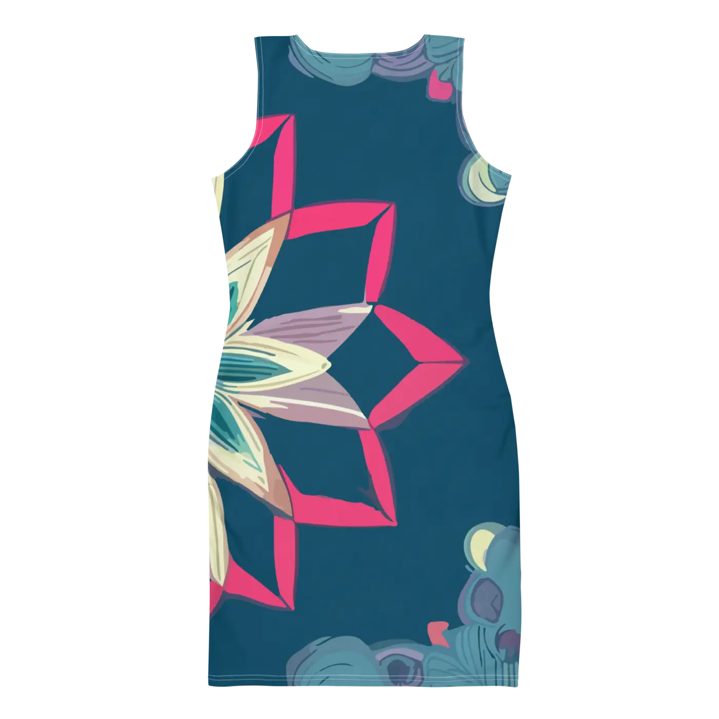 Blue Pattern Sew Dress - Sublimation Cut Style - DipaliZ