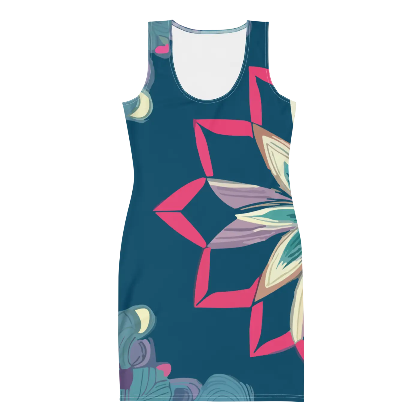Blue Pattern Sew Dress - Sublimation Cut Style - DipaliZ