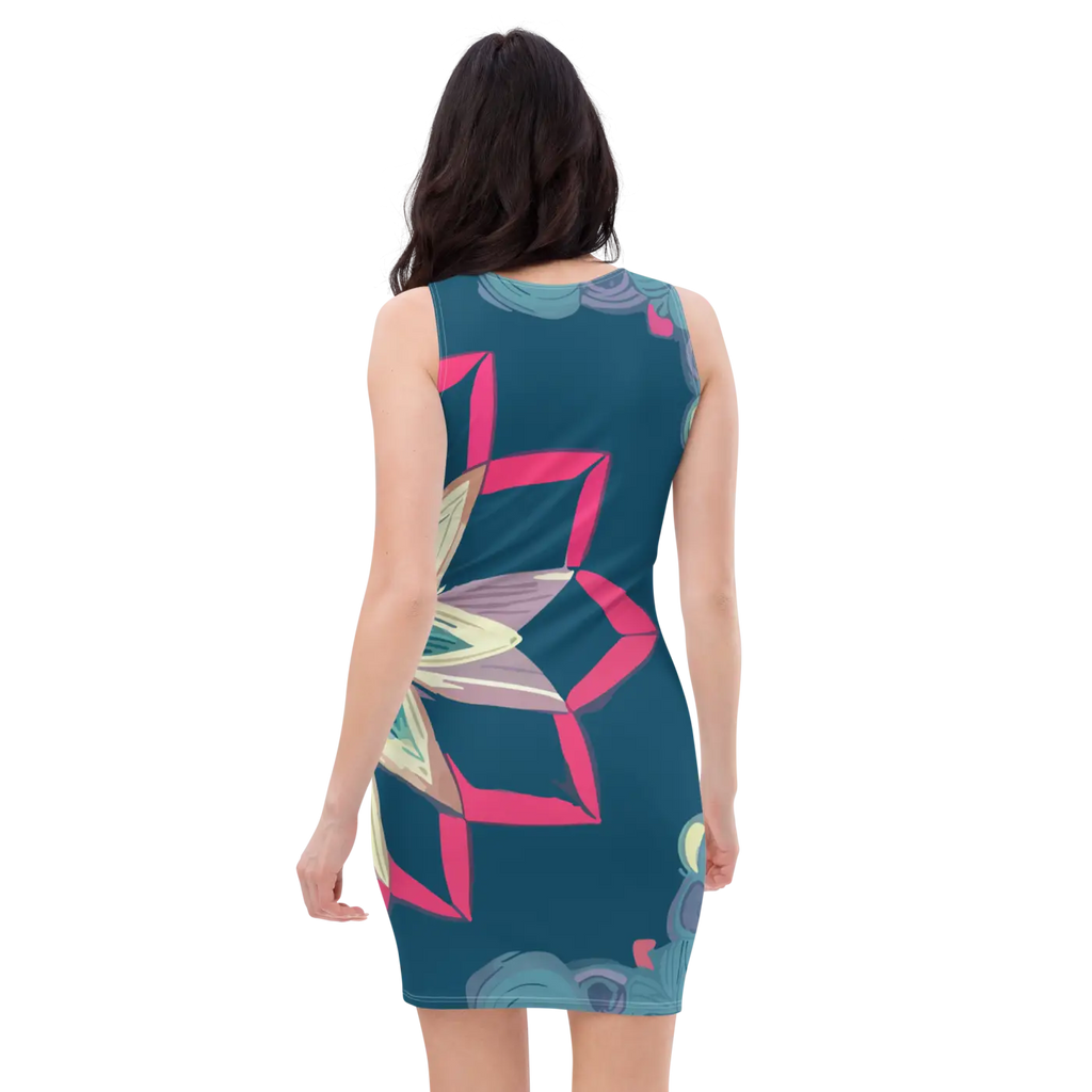 Blue Pattern Sew Dress - Sublimation Cut Style - DipaliZ