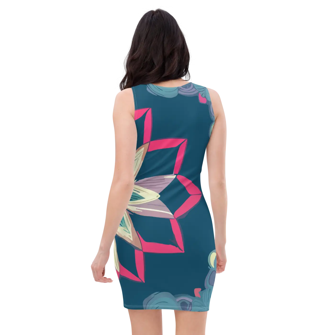 Blue Pattern Sew Dress - Sublimation Cut Style - DipaliZ