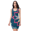 Blue Pattern Sew Dress - Sublimation Cut Style - DipaliZ