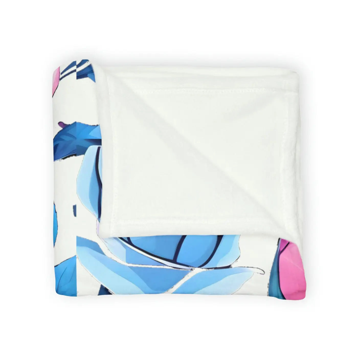 Soft Polyester Blanket - Blue Roses Cozy Design - DipaliZ