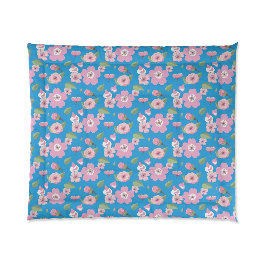 Cozy Pink Flora Comforter - Vibrant Room Refresh - DipaliZ