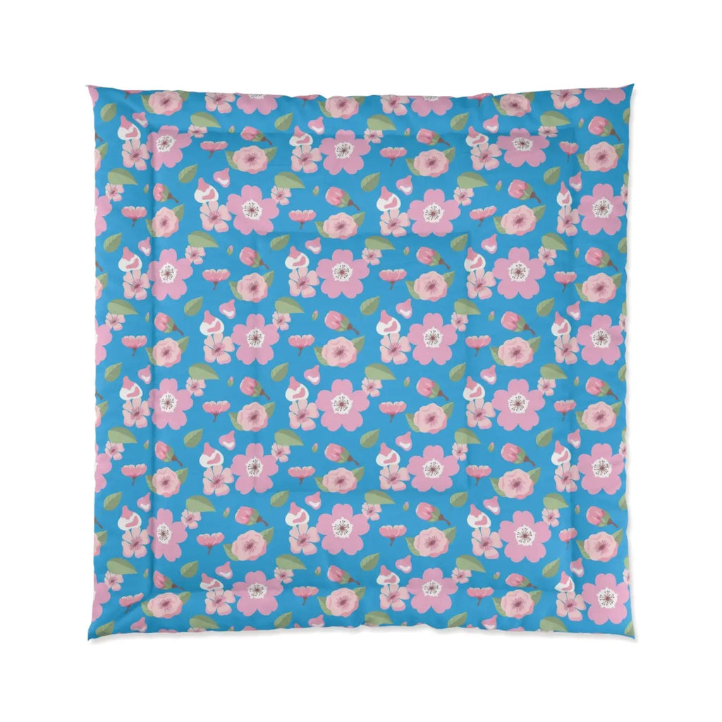 Cozy Pink Flora Comforter - Vibrant Room Refresh - DipaliZ