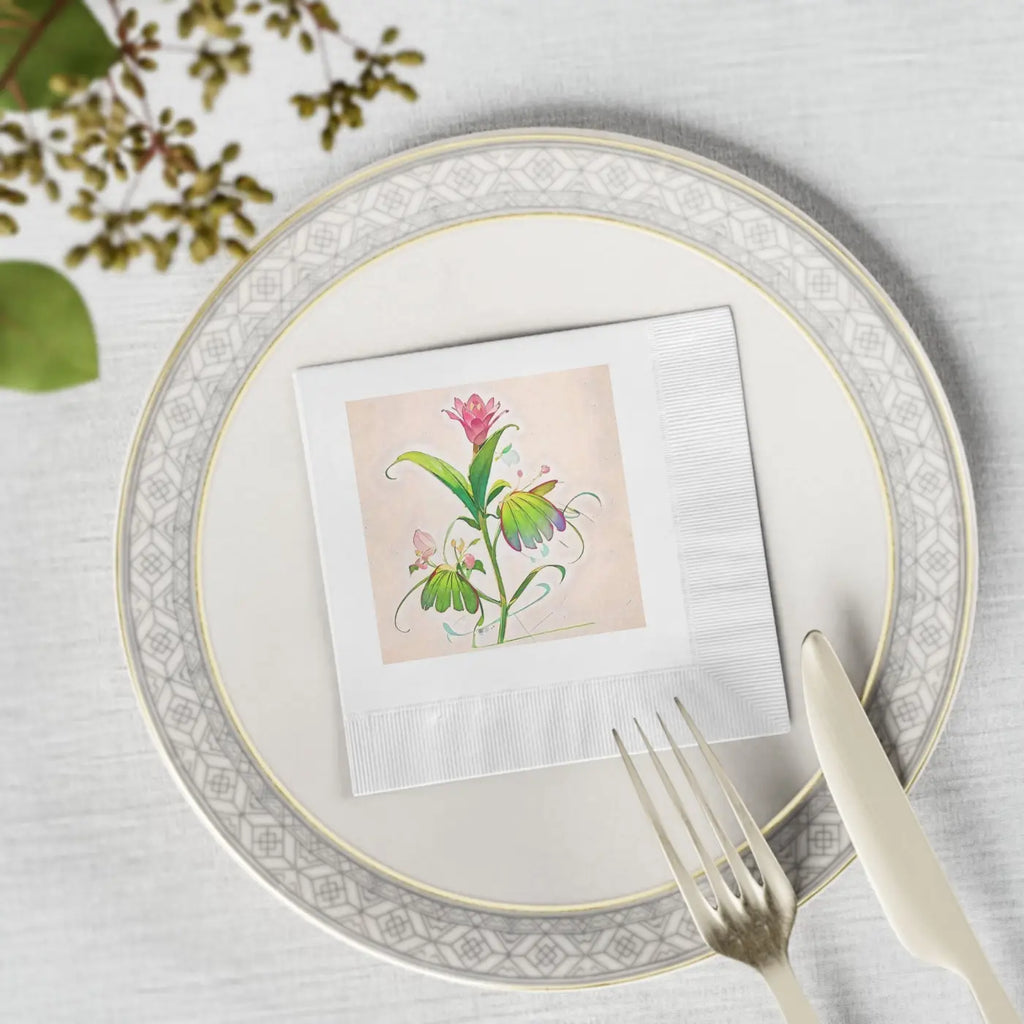 White Coined Napkins - Elegant Party Tabletop Essential - DipaliZ