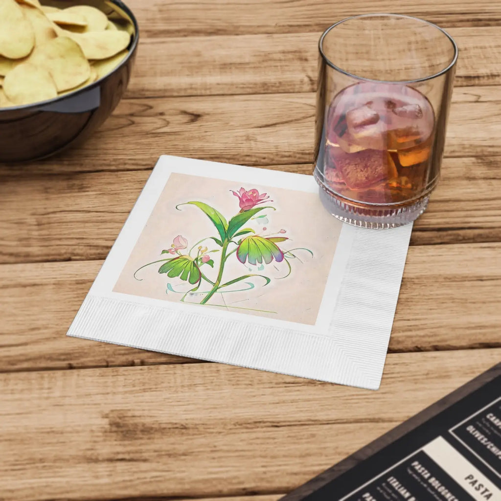 White Coined Napkins - Elegant Party Tabletop Essential - DipaliZ