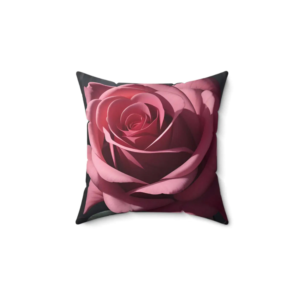 Pink Rose Throw Pillow - Polyester Square Design - DipaliZ