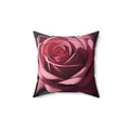 Pink Rose Throw Pillow - Polyester Square Design - DipaliZ