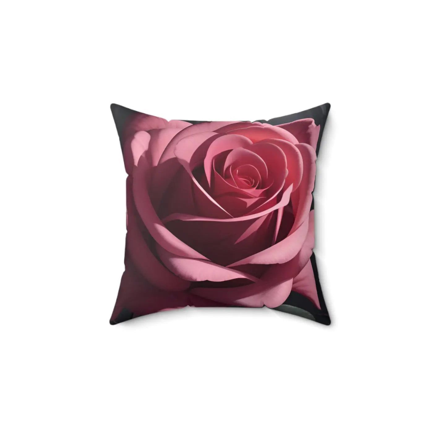 Pink Rose Throw Pillow - Polyester Square Design - DipaliZ