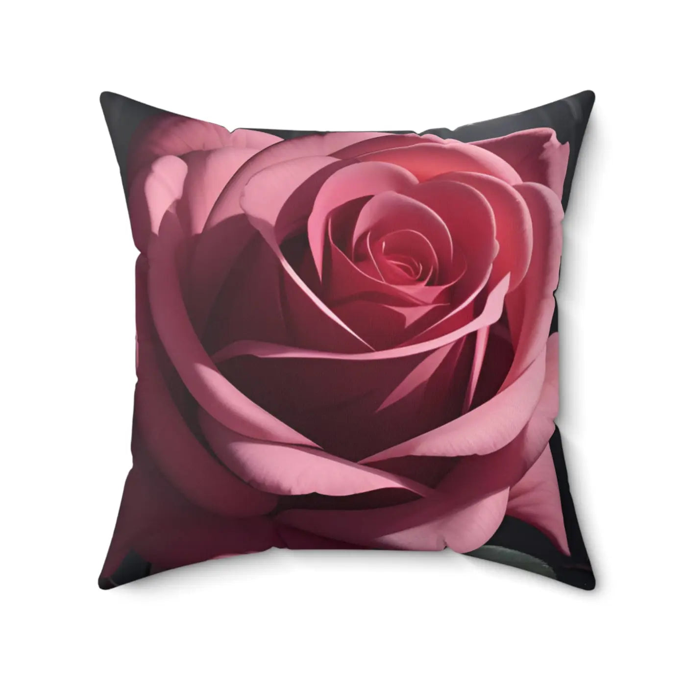 Pink Rose Throw Pillow - Polyester Square Design - DipaliZ