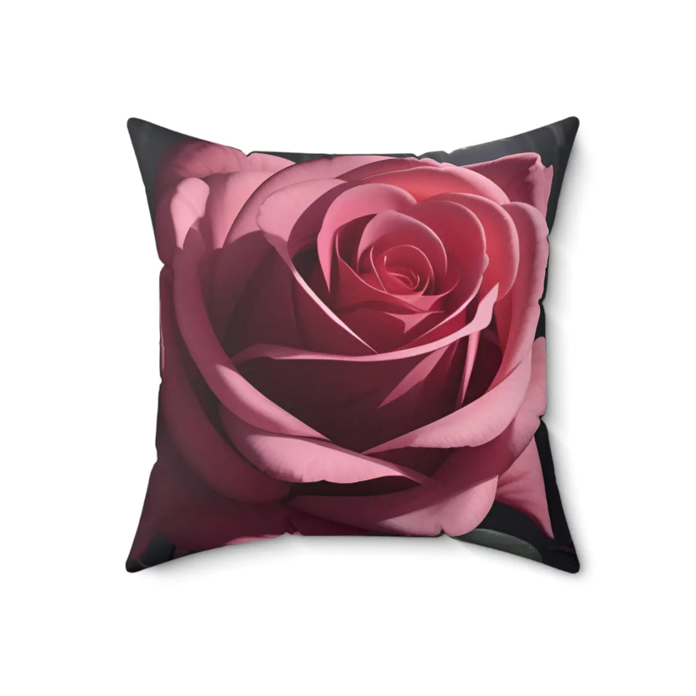 Pink Rose Throw Pillow - Polyester Square Design - DipaliZ