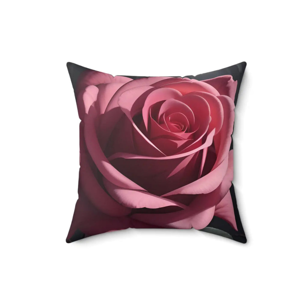 Pink Rose Throw Pillow - Polyester Square Design - DipaliZ